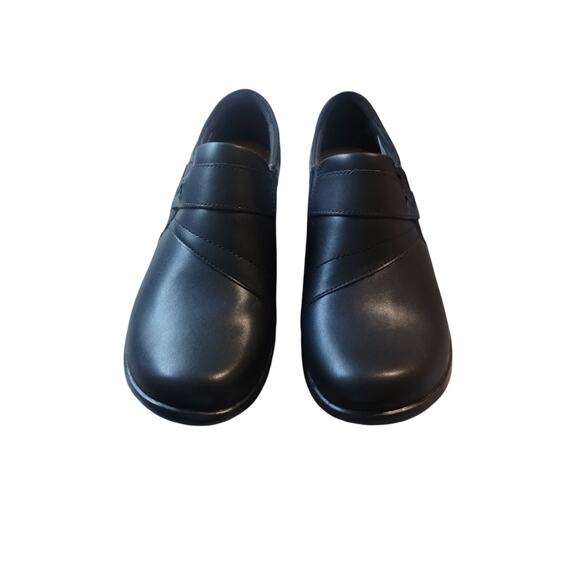 Clarks Angie Pearl Women's size 10W Office Career Comfy Leather Casual Loafers - Picture 4 of 12